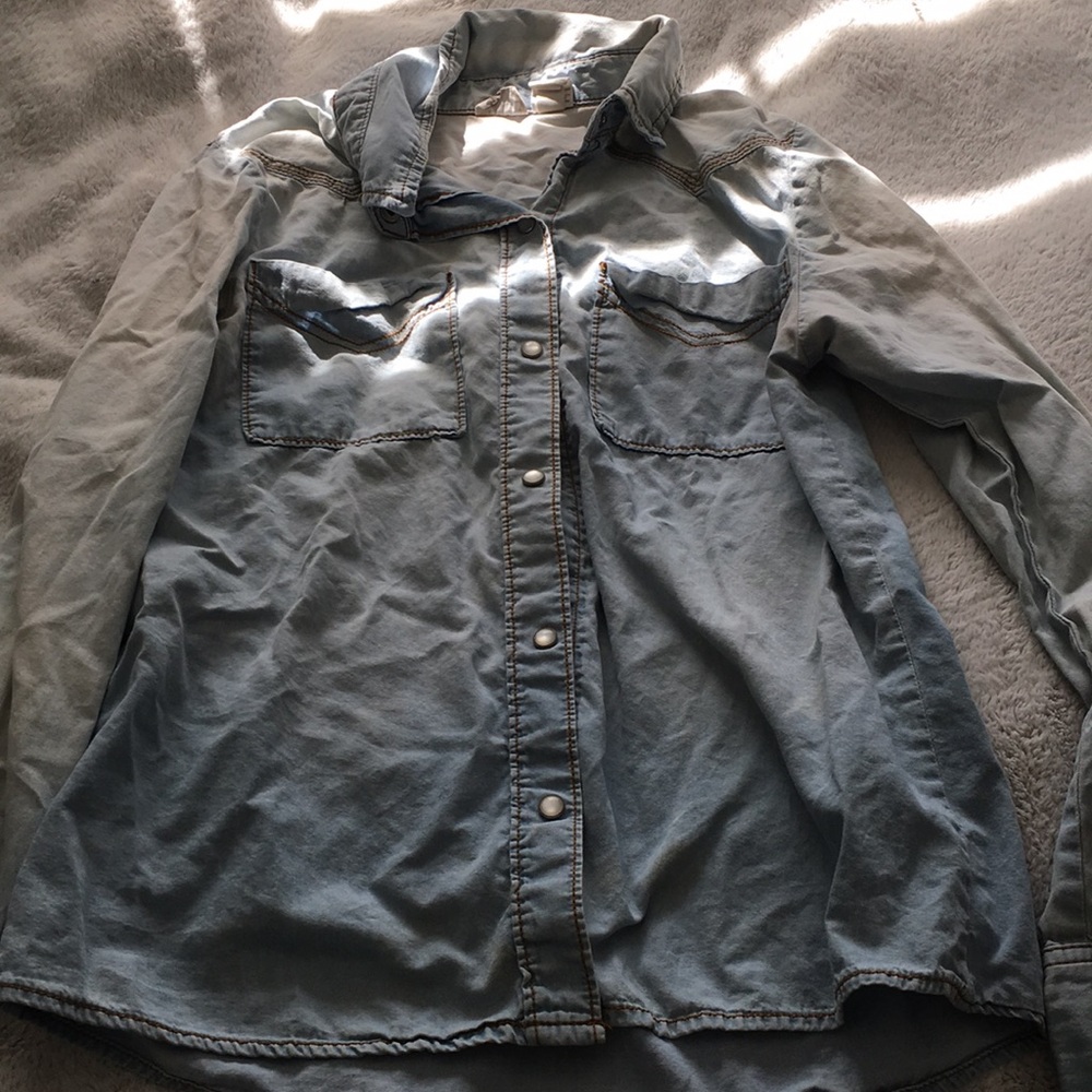 Button down denim shirt